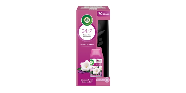 Air Wick Freshmatic difuzér a náplň do osvěžovače vzduchu - Jemný satén a měsíční lilie 250 ml                                                                                                                                                            