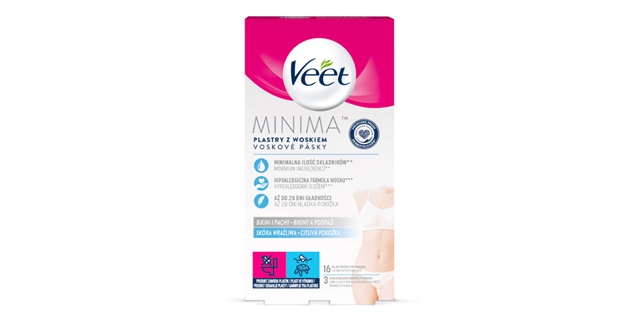 Veet Minima Hypoalergenní voskové pásky na obličej 20ks                                                                                                                                                                                                   