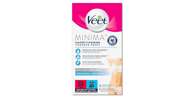 VEET Minima Hypoalergenní voskové pásky Bikiny a Podpaží 16ks                                                                                                                                                                                             
