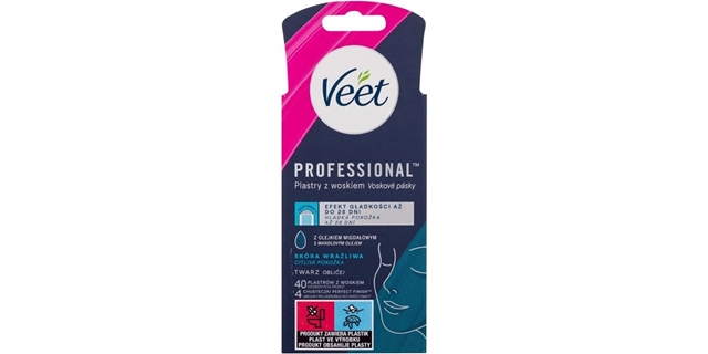 VEET Professional Studené vosk. pásky na obličej pro citlivou pokožku 20 ks                                                                                                                                                                               