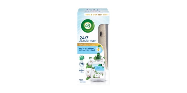 Air Wick Active Fresh automatický difuzér a náplň na vodní bázi - Svěží bavlna 228ml                                                                                                                                                                      
