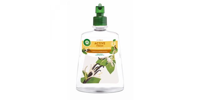 Air Wick Active Fresh náplň na vodní bázi do automatického difuzéru - Vanilka & Zimolez 228ml                                                                                                                                                             