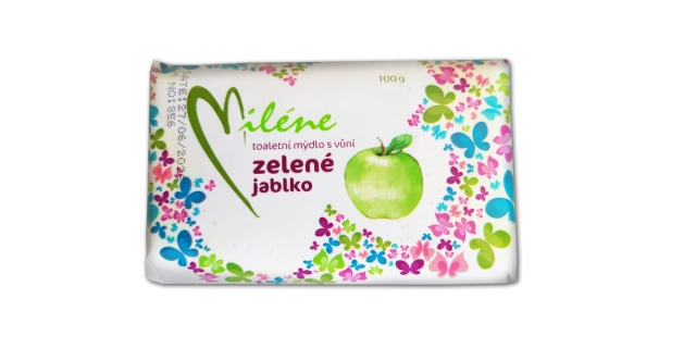 Toaletní mýdlo Miléne zelené jablko v papíru 100g                                                                                                                                                                                                         