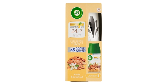 Air Wick Freshmatic difuzér a náplň do osvěžovače vzduchu – Vanilka a santalové dřevo 250 ml                                                                                                                                                              