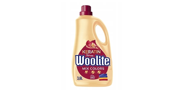 Woolite Keratin Therapy na barevné prádlo. Tekutý prací přípravek s keratinem. 3.6 l / 60 pracích dávek                                                                                                                                                   