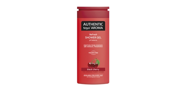 AUTHENTIC toya AROMA sprchový gel 400 ml black cherry                                                                                                                                                                                                     