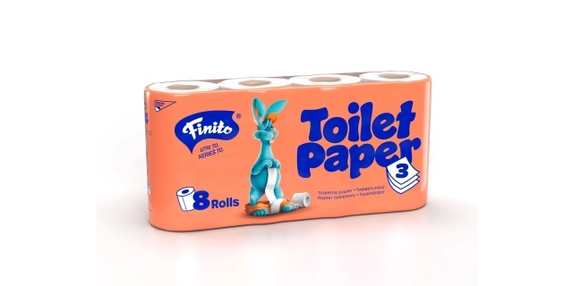 Toaletní papír FINITO, 3 vrstvy, celuloza, 1x8ks                                                                                                                                                                                                          