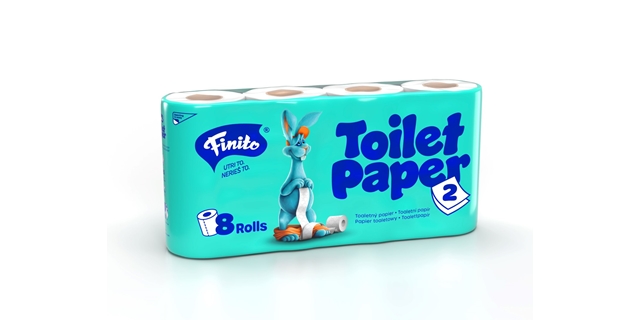 Toaletní papír FINITO, 2 vrstvy, celuloza, 1x8ks                                                                                                                                                                                                          