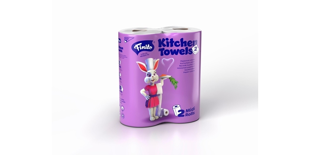 Utěrka kuchyňská FINITO, 2 vrstvy, celulóza, 2ks/bal                                                                                                                                                                                                      
