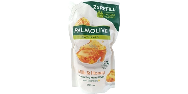 PALMOLIVE Tekuté mýdlo náhradní náplň Honey&Milk 500 ml                                                                                                                                                                                                   