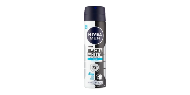 Nivea Men Sprej AP B&W Invisible Fresh 150ml                                                                                                                                                                                                              