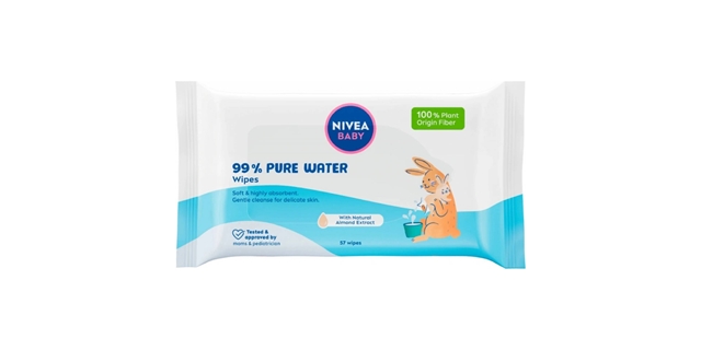 Nivea Baby Čisticí ubrousky 99% Pure Water 57ks                                                                                                                                                                                                           