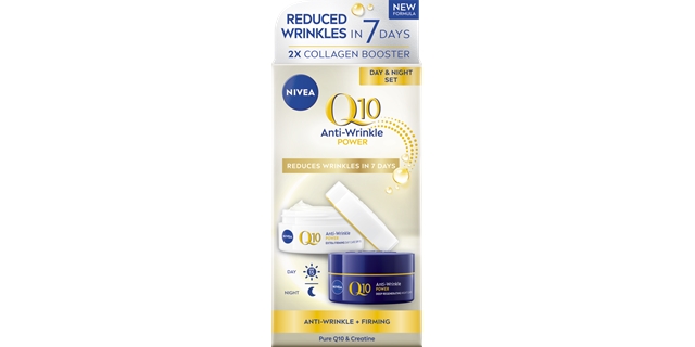 Nivea Zpevňující denní +noční krém Q10 Power OF15 2x50ml                                                                                                                                                                                                  
