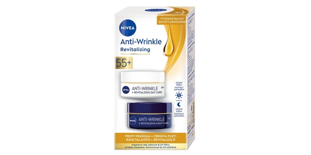 Obnovující denní + noční krém proti vráskám 55+ 2x50ml                                                                                                                                                                                                    