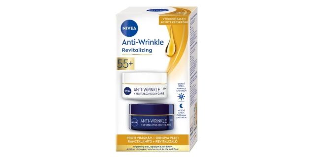 Nivea Obnovující denní + noční krém proti vráskám 55+ 2x50ml                                                                                                                                                                                              