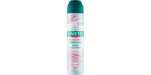 SANYTOL Dezinfekce osvěžovač vzduchu, ploch a textilií květinová vůně 300 ml                                                                                                                                                                              