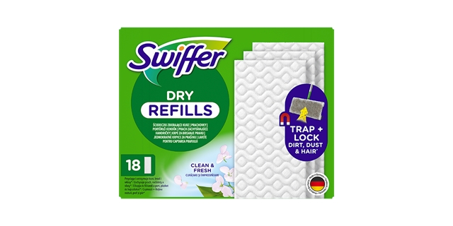 Swiffer náhradní suché ubrousky na podlahu 18ks                                                                                                                                                                                                           