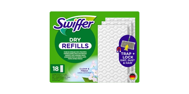 Swiffer náhradní suché ubrousky na podlahu 18ks                                                                                                                                                                                                           