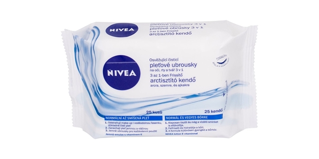 Nivea Osvěžující pleťové ubrousky normal/mix 25 ks                                                                                                                                                                                                        