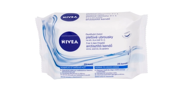 Nivea Osvěžující pleťové ubrousky normal/mix 25 ks                                                                                                                                                                                                        