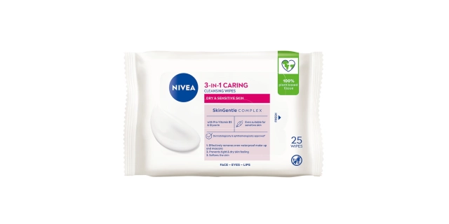 Nivea Pečující pleťové ubrousky suchá/citlivá 25 ks                                                                                                                                                                                                       