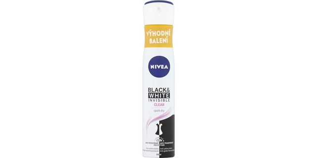 Nivea Sprej AP Invisible For B&W Clear 200ml                                                                                                                                                                                                              