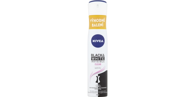 Nivea Sprej AP Invisible For B&W Clear 200ml                                                                                                                                                                                                              