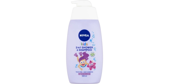 Nivea Kid's Sprch. gel, šamp. a kondic. Berry 500ml                                                                                                                                                                                                       