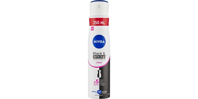 Nivea Sprej AP B&W Invisible Clear 250ml                                                                                                                                                                                                                  