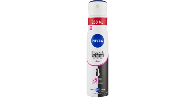 Nivea Sprej AP B&W Invisible Clear 250ml                                                                                                                                                                                                                  