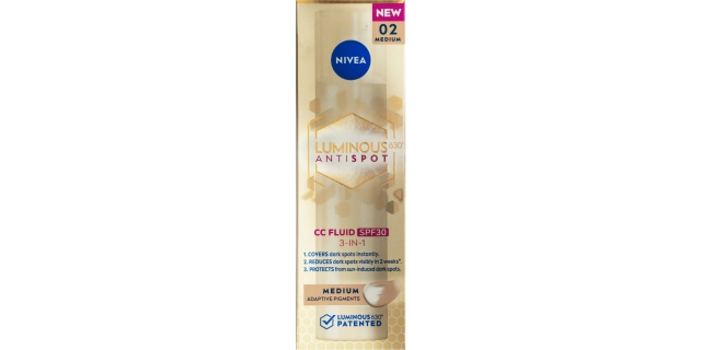 Nivea Luminous CC krém SPF 30 střední 40 ml                                                                                                                                                                                                               