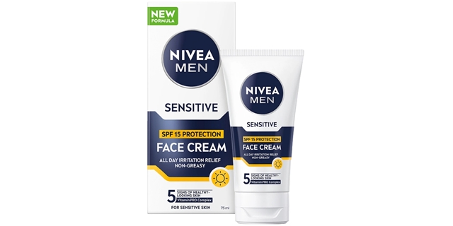 Nivea Men Sensitive Ochranný krém SPF 15, 75 ml                                                                                                                                                                                                           