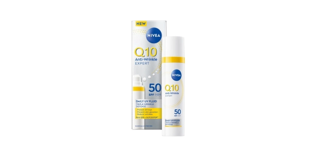 Nivea Q10 Denní UV Fluid SPF 50, 40ml, dávkovač                                                                                                                                                                                                           